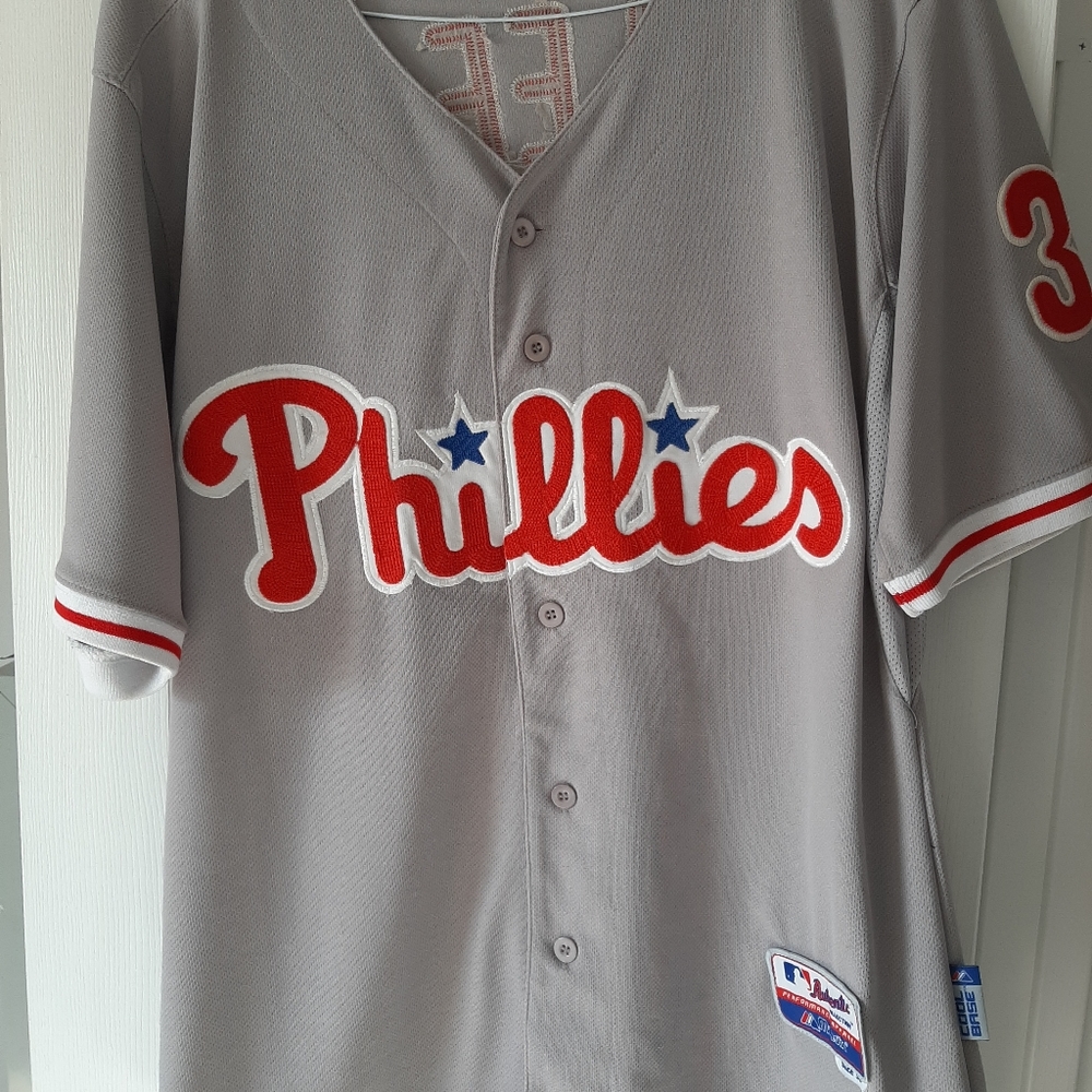 Phillies Cliff Lee Majestic away jersey